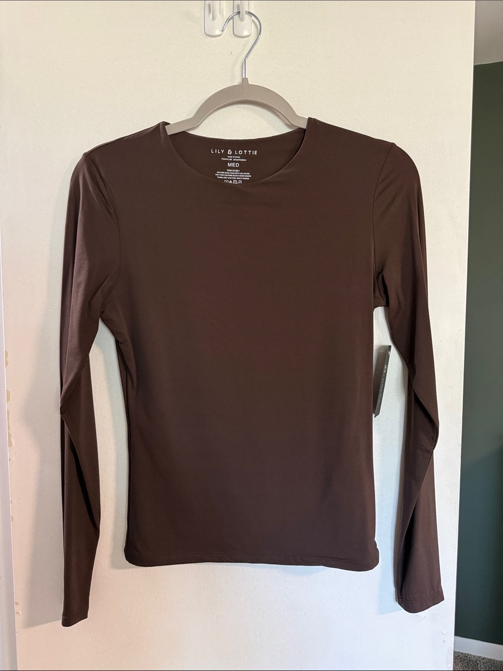 Brown Seamless Long-sleeve